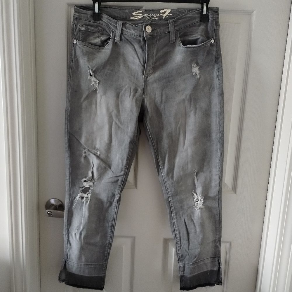 Seven7 Gray Skinny Jeans Size 12